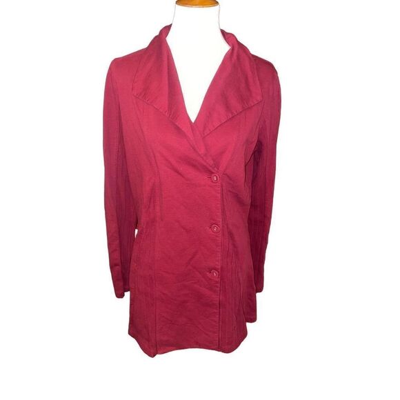 Lucky Brand Lucky Lotus M Daryn Wrap Jacket Cardigan Sweater Burgundy L-EUC - Picture 10 of 10